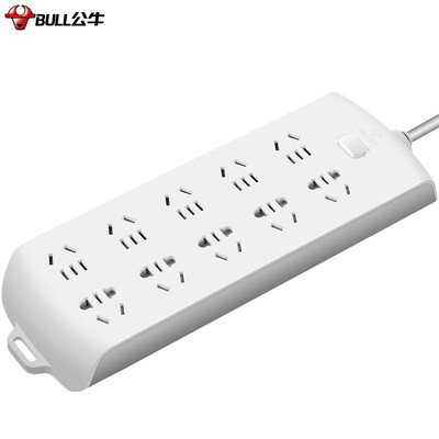 

Bull BULL GN-B20A0 new national standard socket plug board row row row wiring board drag line board 10 total control length of 5 meters