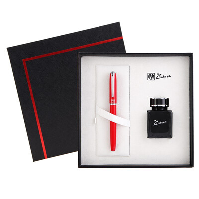 

Picasso (pimio) K-16 pure red white clip pen ink gift set