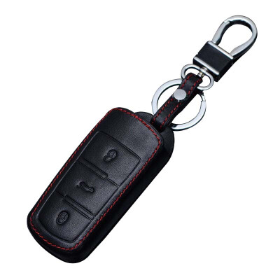 

Wah decorated the public Keychain folding three key black Long Yi Long line Sagitar new Jetta POLO Passat way to see the new Santana Polaris Magotapi leather key case