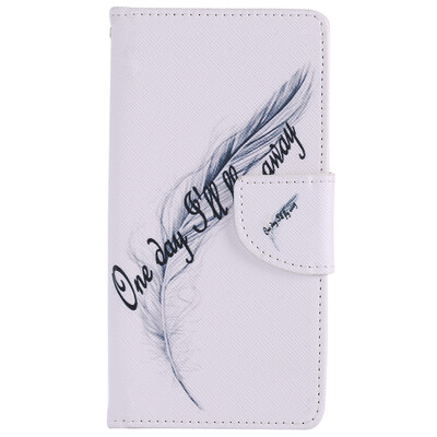 

Feather Design PU Leather Flip Cover Wallet Card Holder Case for SAMSUNG J5Prime