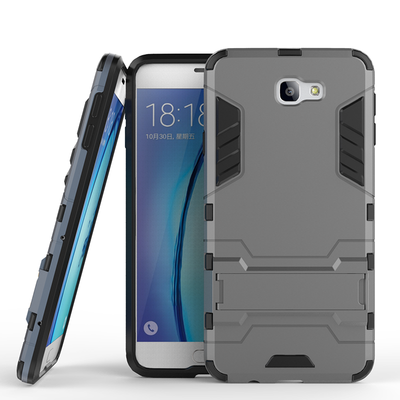 

Серый Slim Robot Armor Kickstand Ударопрочный жесткий корпус из прочной резины для Samsung Galaxy On7 2016/J7 Prime