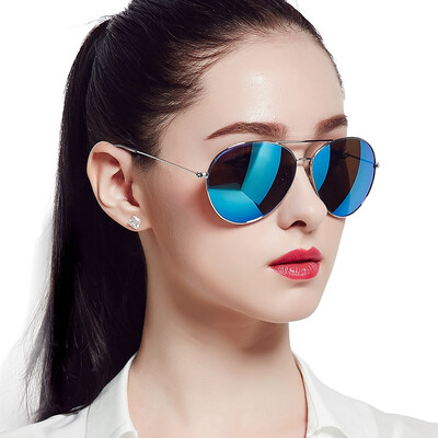 

Jingdong Supermarket] Ms. San TANS sunglasses polarized driving glasses sunscreen color film toad sunglasses 8601 gold frame red red