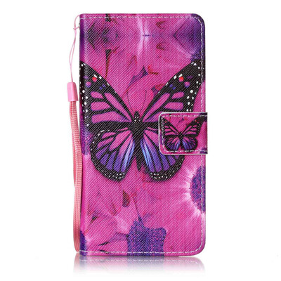 

Black Butterfly дизайн PU кожа флип крышку крышки кошелька карты чехол для Huawei Honor 8