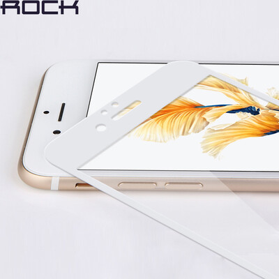 

Локк ROCK iphone7 стали полноэкранный фильм / 3D мягкие стенки взрывозащищенные стеклянная пленка Apple, 7 Телефон белая пленка
