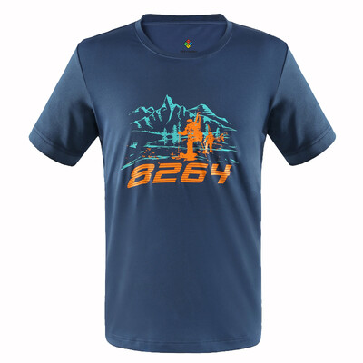 

8264 outdoor men&39s comfortable breathable quick-drying round neck short sleeve T-shirt comfortable quick-drying clothes K7S222543 dark blue XXL