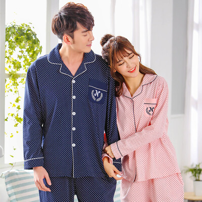 

Arctic velvet cotton pajamas home service men&women couples pajamas can wear long-sleeved cardigan cotton leisure home service suit male Tibetan green dot