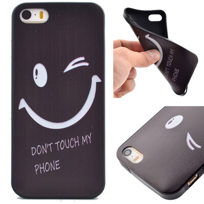 

Smiling face Pattern Soft Thin TPU Rubber Silicone Gel Case Cover for IPHONE 55S5SE