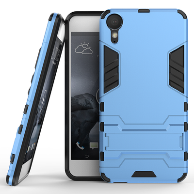 

Синий Slim Robot Armor Kickstand Ударопрочный жесткий корпус из прочной резины для HTC Desire 10