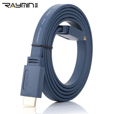 

Rui Ming RA200GY-0100 HDMI cable version 20 4K digital high-definition line 3D function 24K thick gold-plated connector flat wire 1m
