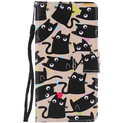 

Cute Kitten Design PU Leather Flip Cover Wallet Card Holder Case for SONY X Performance