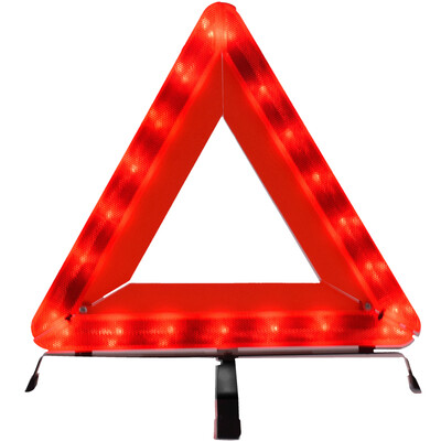 

ANMA AM1103 Car Triangle Warning Signage Triangle Car Tripod Tripod Safety Tripod Warning Board With LED Light Red