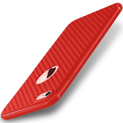 

BIAZE Apple, 6 / 6S мобильного телефона оболочка iPhone6 ​​/ 6S падение силикон сопротивление защитный рукав все включена модель мягкой оболочки из углеродного волокна серии JK85- китайской красная