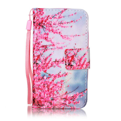 

Plum Blossom Design PU Leather Flip Cover Wallet Card Holder Case for Samsung Galaxy J1 Mini