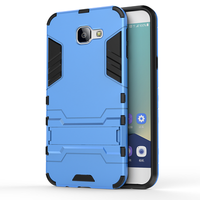 

Blue Slim Robot Armor Kickstand Shockproof Hard Rugged Rubber Back Case For SAMSUNG Galaxy A8 2016A810