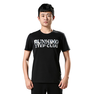 

XTEP Men&39s short-sleeved T-shirt running shirt fashion casual round neck shirt 883229019011 black M