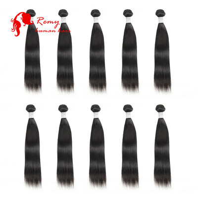 

CZ Hair Indian Straight Hair 10 Bundles High Quality 100 Unprocessed Virgin Human Hair Weave 10pcslot Natural Black