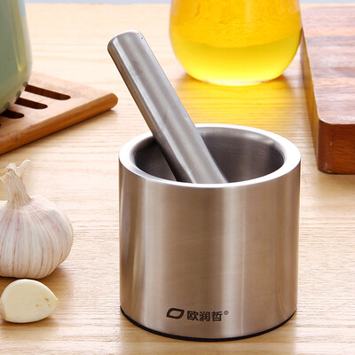 

Jingdong supermarket Ou Run Zhe pressure garlic 304 stainless steel pounded garlic pound medicine cup