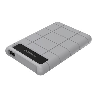 

YottaMaster E1-C3 25-inch hard disk box Type-C notebook mobile hard disk silicone box SATA30 chip-free tools to support solid-state SSD mechanical hard disk gray