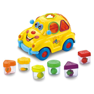 

HUILE TOYS wisdom fun fruit car electric universal car fruit blocks with music 516