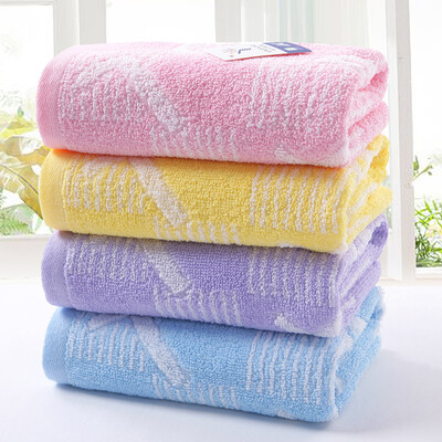 

Gold towel textile cotton soft absorbent wash face towel four loaded red blue purple yellow 80g Article 68 34cm