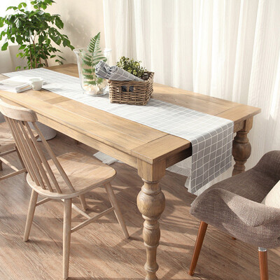 

FOOJO rich tablecloth thickening simple modern coffee table dining table fabric 90 140cm gray grid