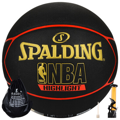 

Spalding Spagnding 74-635Y крытый и открытый игровой баскетбол черный носимый PU материал баскетбол