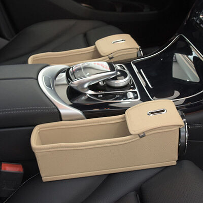 

Huashi car storage box luxury co-pilot beige single loaded car cup holder card slot multi-function car supplies
