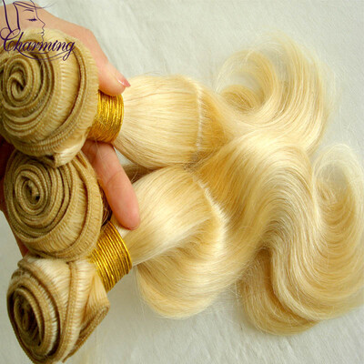 

Virgin Malaysian Body Wave 3Pcs/Lot #613 Blonde Virgin Hair Human Hair Weave Bundles Malaysian Virgin Hair Body Wave Bundles