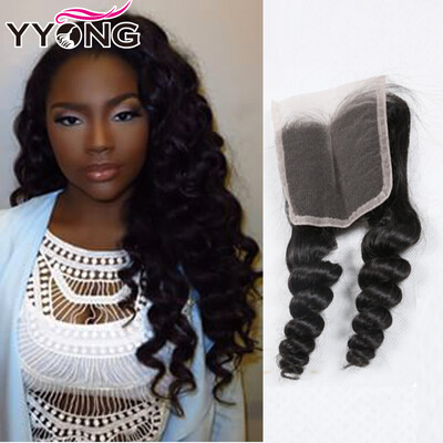

8A Grade Virgin Peruvian Closure Loose Wave Peruvian Lace Closure YYONG Hair Closures FreeMiddle3 Part Loose Wave Hair Closure