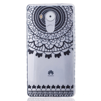 

Black wind chimes Pattern Soft Thin TPU Rubber Silicone Gel Case Cover for HUAWEI Mate 8