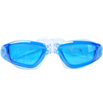 

NHYD swimming goggles coating anti-fog one-piece earbuds men&women small box swimming glasses NJ1188EM lake blue