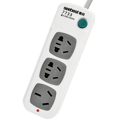

Seebest 7733 3-position high-power socket plug-in board for air conditioning 10A turn 16A with switch 28 meters white