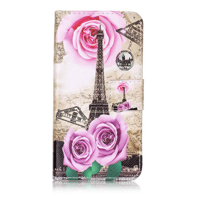 

Flower Tower Design PU Leather Flip Cover Wallet Card Holder Case for Huawei Y3 II