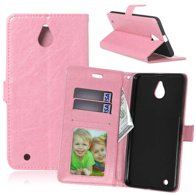 

Pink Style Classic Flip Cover with Stand Function and Credit Card Slot for Microsoft Lumia 850