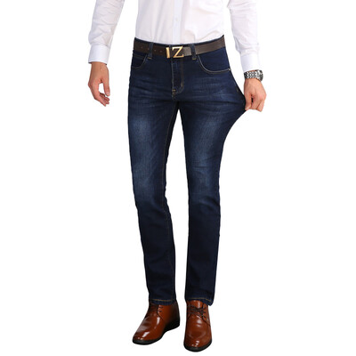 

Marilyn Men's Elasticity Slim Pants Straight Business Casual Long Pants Blue 33 H03