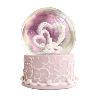 

【Jingdong Supermarket】 rice child crystal ball music box Tanabata Festival creative ornaments eight music box / send girls girlfriend gift birthday gift double heart section