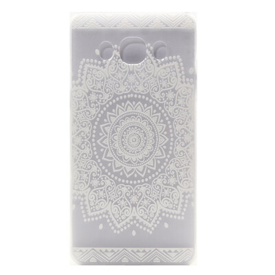 

White Flower Pattern Soft Thin TPU Rubber Silicone Gel Case Cover for SAMSUNG Galaxy J5 2016/J510