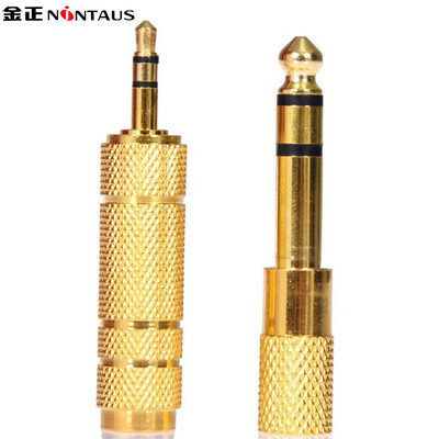 

Kim Jong (NINTAUS) OK-006.5 turn 3.5 microphone connector 3.5 turn 6.5 microphone connector microphone audio conversion head (gold