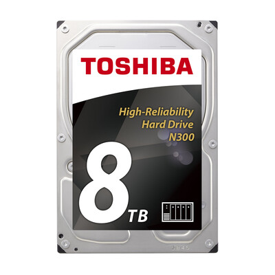 

TOSHIBA N300 Series 8TB 7200 RPM 128M SATA3 NAS Hard Drive HDWN180