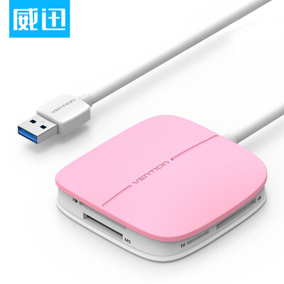 

VENTION USB30 multi-function five-in-one high-speed card reader MS CF TF XD SD support OTG memory card multi-card read 1 meter pink CECPF