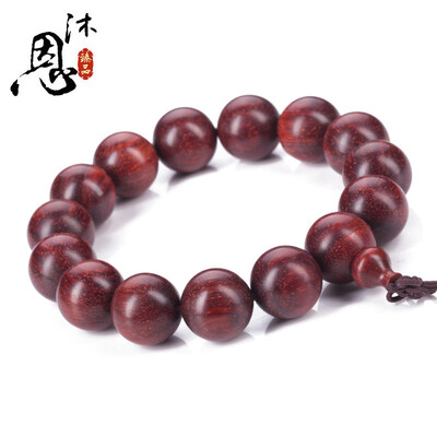 

Mu You lobular red sandalwood hand string of old material Shunzhi 15mm * 15 SC06840
