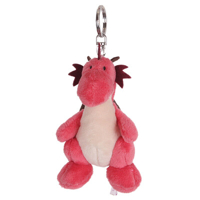 

NICI 88819 Powder Dinosaur Keychain Creative Plush Toy Doll Pendant Cute Pink Dinosaur Doll Charm