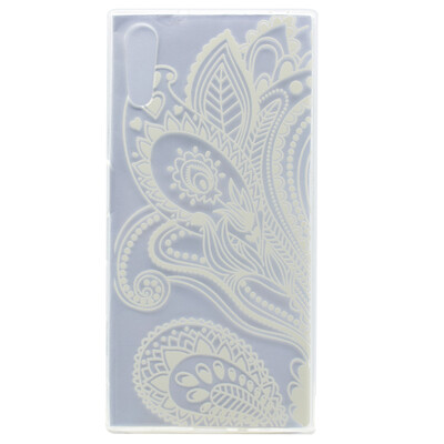 

Half flower Pattern Soft Thin TPU Rubber Silicone Gel Case Cover for Sony Xperia XZ
