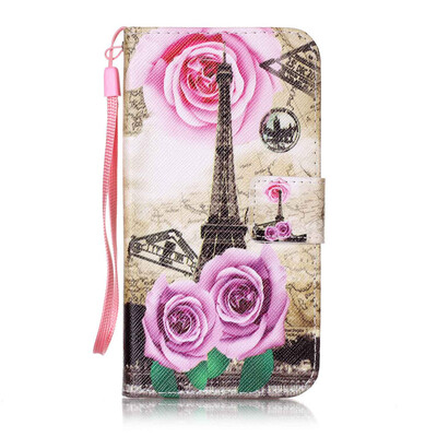 

Flower Tower Design PU Leather Flip Cover Wallet Card Holder Case for Huawei Honor 4C
