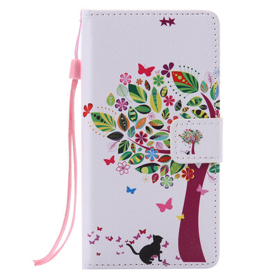 

Tree and Cat Design PU Leather Flip Cover Wallet Card Holder Case for HUAWEI P9 MINI