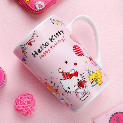 

HELLO KITTY ceramic cup to send girls birthday gift coffee cup birthday happy Jerry Cup 350ml H5045-G231-pink