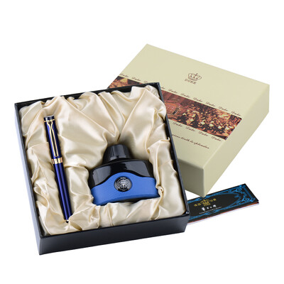 

Duke DUKE Knox gold folder mysterious blue pearl pen signature pen Gel Ink pen Pearl pen gift set