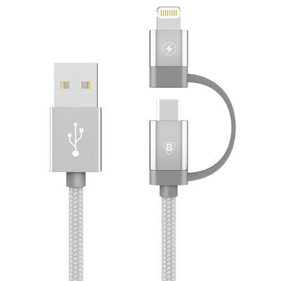 

BIAZE MFI Сертифицированный Apple 8/7/6 Кабель для передачи данных Combo Эндрюс Мобильный телефон зарядное устройство 1m Silver iPhone5 / 6s / 7 Plus / 8 / X / New iPad Air F02