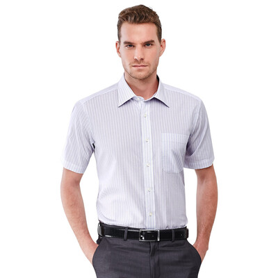 

Virtue Business Casual Men Short Sleeve Striped Shirt