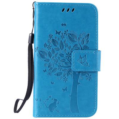 

Blue Tree Design PU кожа флип Обложка Кошелек Карты Держатель чехол для LG K4